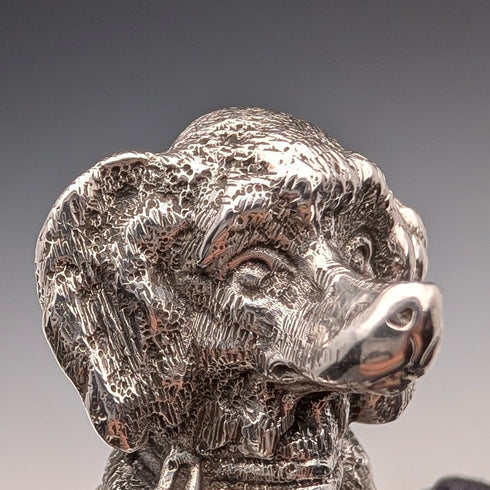 1969年英國復古純銀貴賓犬雕像,164克SMD